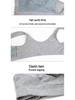 Front Button Cotton Bra for Middle-Aged & Elderly Women - Plus Size Vest Style, Solid Color.