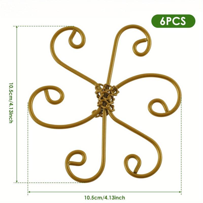 6 buc Suport Tulpini Plante Cățărătoare Metal Grădină Floare Viță de Vie Stâlp Clipuri Suport Fixare Tulpini Plante