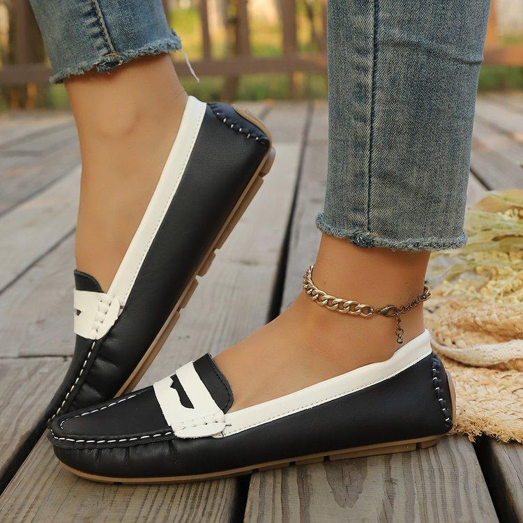 Women Shoes Soft Leather Women s Loafer Flats Slip on Casual Shoes Flat Shoes Women Black Footwear De 36