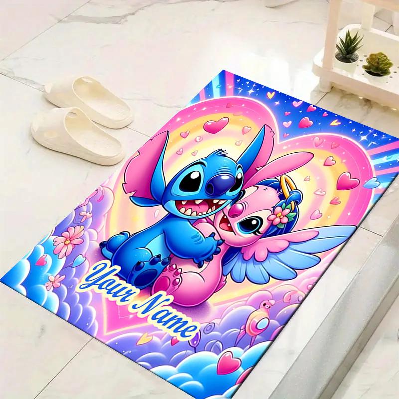 Custom 1Pc Stitch'S Magical Garden Adventure Rug Office Carpet Indoor Outdoor Entrance Doormat Nonslip Soft And Comfortable Living Room D916269