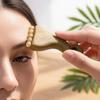 Natural Sandalwood Ram Horn Massage Comb Meridian Beads Scalp Gua Sha Tool For SPA Home Relaxation