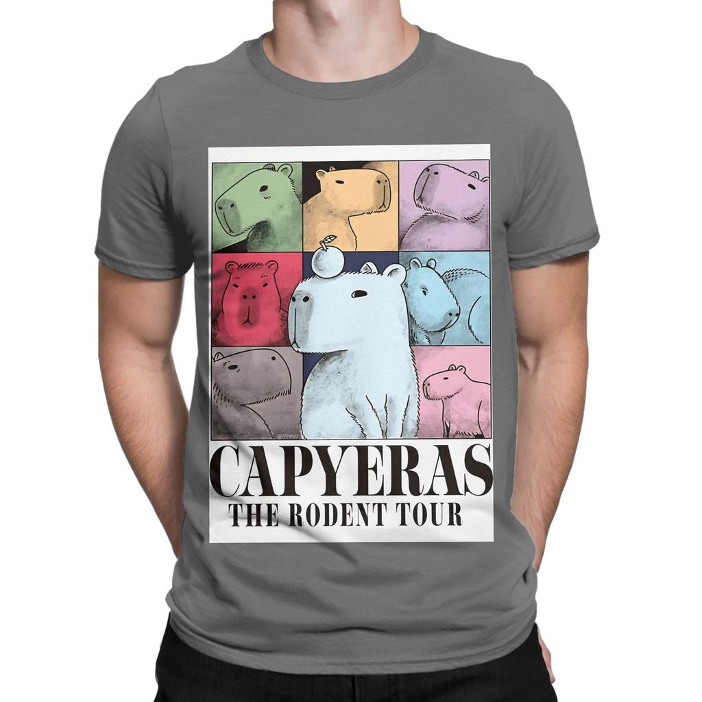 Capyeras Graphic 100 Cotton TShirt Capybara Tops Tees For Unisex