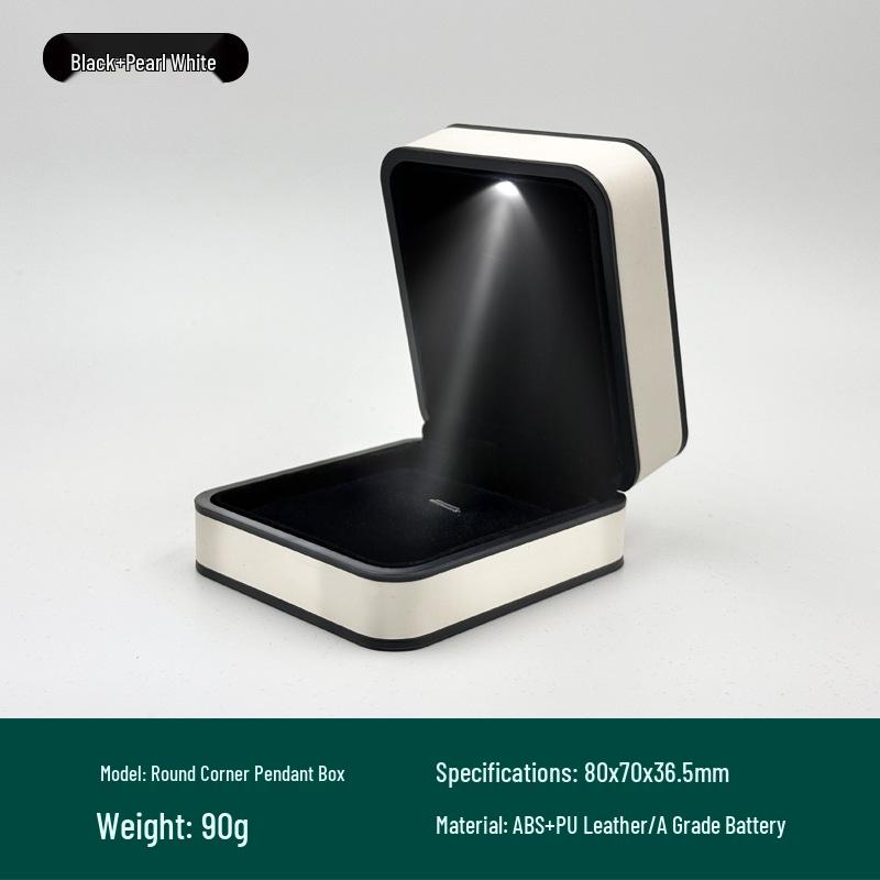 Creative LED Light Jewelry Ring Box with Illuminated Display