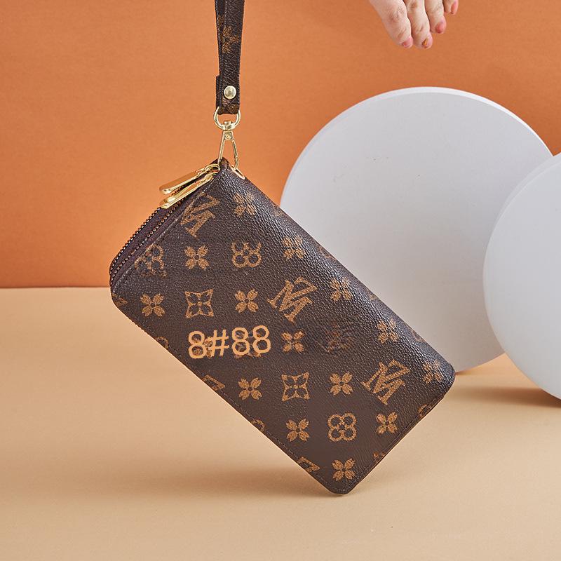 Women's 2023 Large Capacity Double Zipper Clutch Wallet with Letter Print