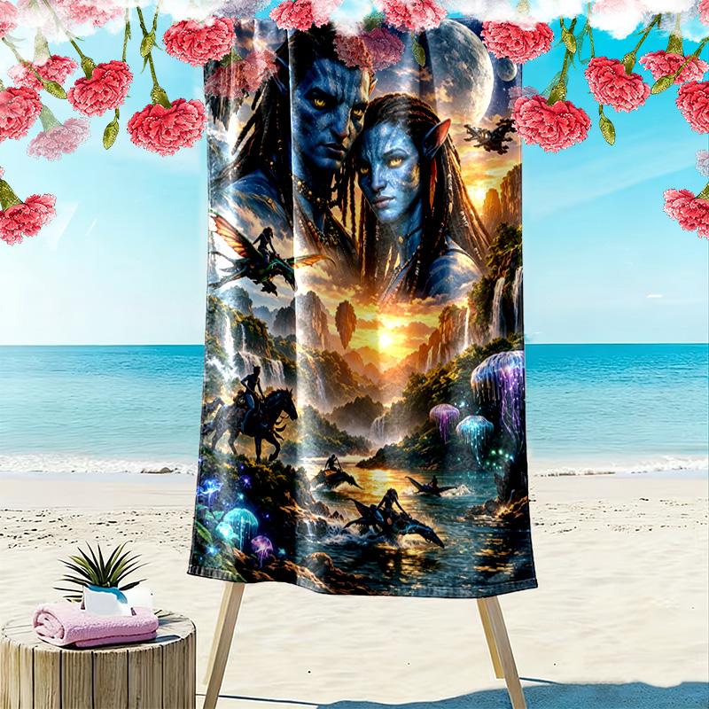 AVATAR Print Beach Towel, Large Soft Quick Dry Towel for Beach Camping Swimming