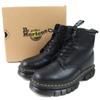 Excellent Dr.Martens Short Boots RIKARD POLISHED SMOOTH 8I 8-hole Black Leather Used