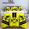Borussia Dortmund Pattern Bedding Quilt Set  Home Decoration  Gift (1 * Duvet Cover + 2 * Pillowcase  Without Core)