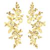 2Pairs Gold Embroidery  Lace Motif Flower  Crafts