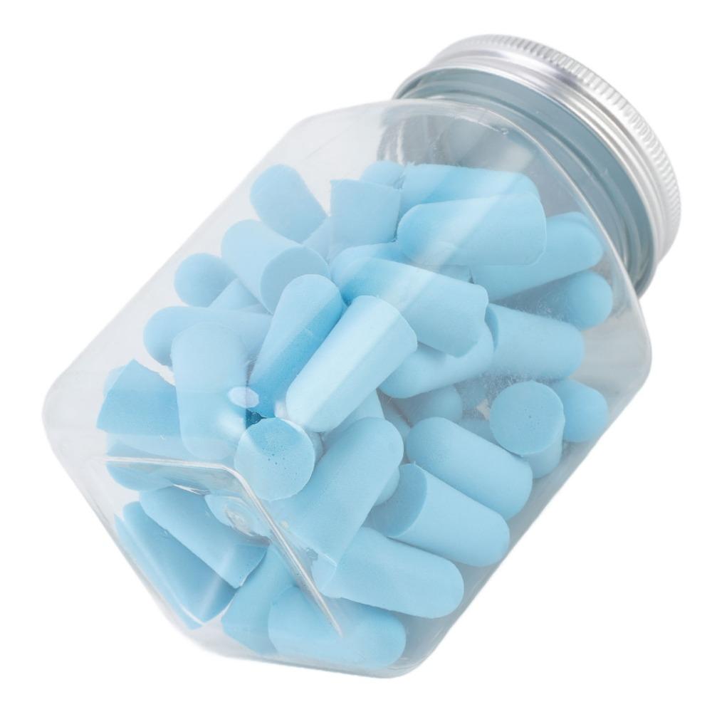 60Pcs Yellow, Blue Washable Noise Reduction Earplugs  Night sleep anti-snoring noise isolation