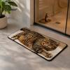 Washable Bathroom Mat Cute Cat Shape Rug, 3D Simulation Modeling, Soft Imitation Decorative Decor Cashmere Absorbent Floor Mat, Non-slip for