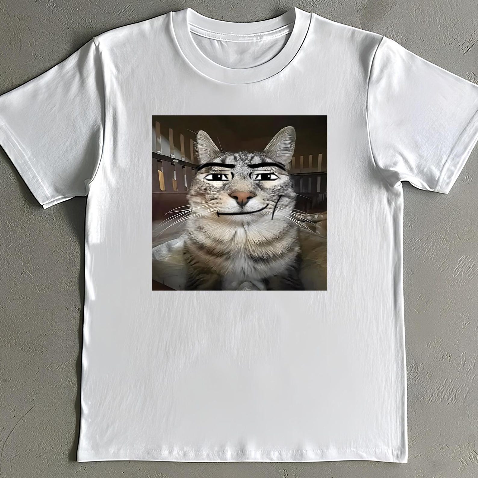 Sigma Cat Meme Shirt - Funny Smug Chad Cat Tee 2XL