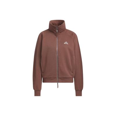 Women's Fleece Track Jacket Warm Brown KC0048