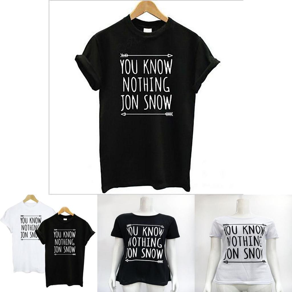 Premium Quality Women T-shirts Game Of Thrones Short Sleeve Letter Design