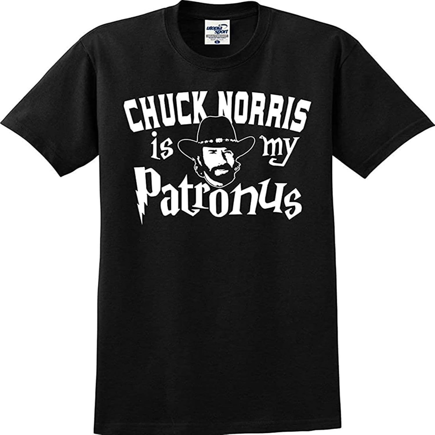 Men s Chuck Norris is My Patronus Parody T-Shirt Black L L чёрный