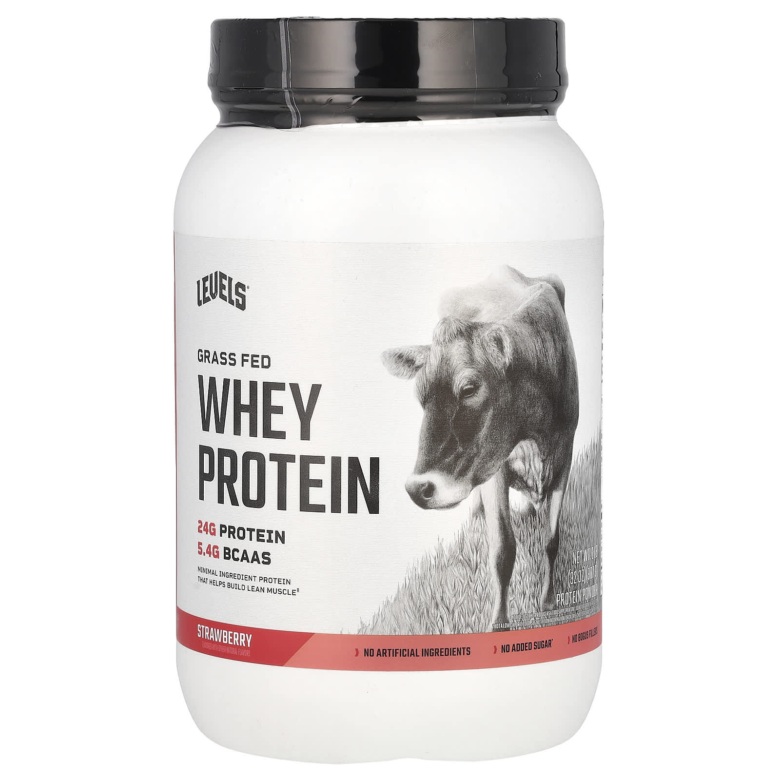 

Levels, Grass-Fed Whey Protein Powder, Strawberry, 2 lb (907 g)