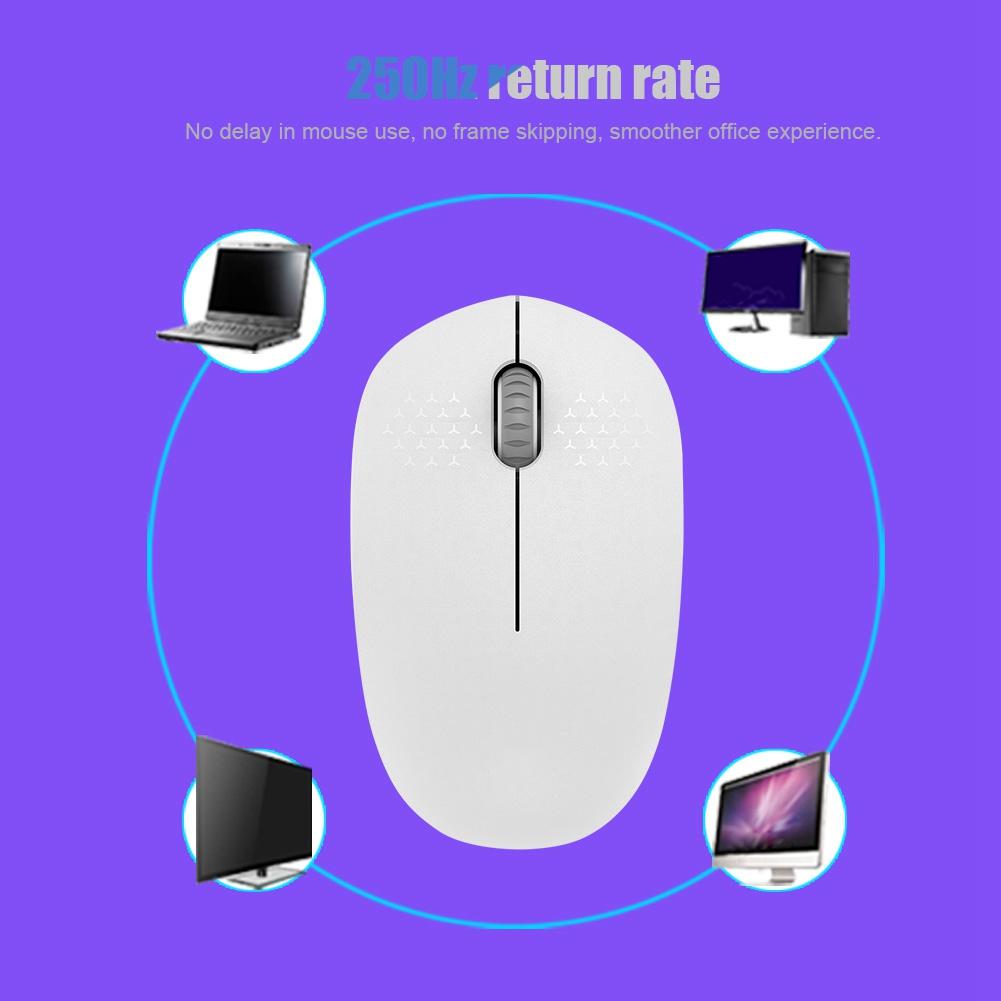 I210 Wireless Mouse Desktop Laptop 2.4G 3Key 3D 1600 DPI Power Saving Mouse (Black)