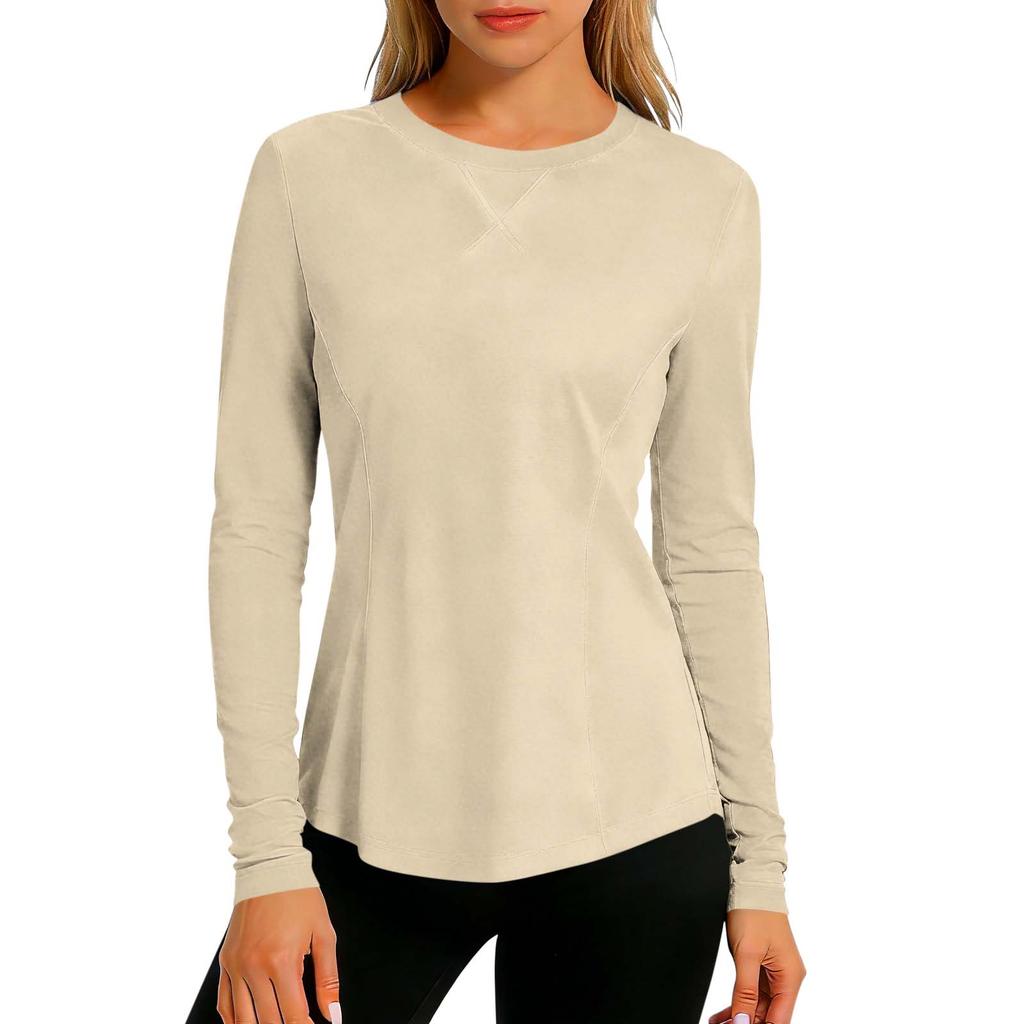 Women Long Sleeve Athletic Top Lightweight Wicking Quick Dry Stretch Fitness Shirt for Running Yoga Training Workout