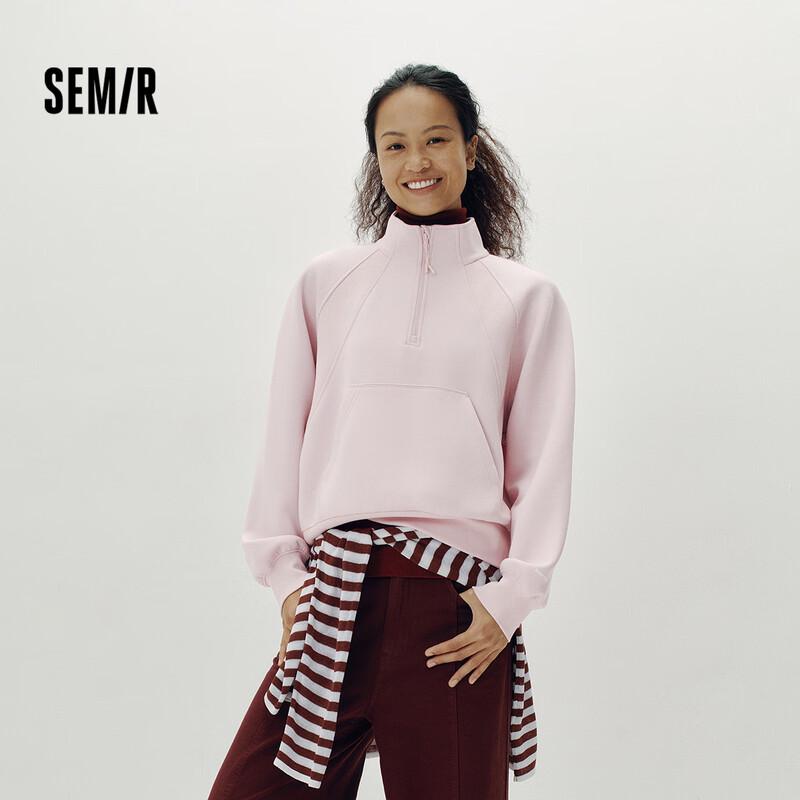 

Semir Women s Stand-Collar Raglan Sleeve Sweatshirt L