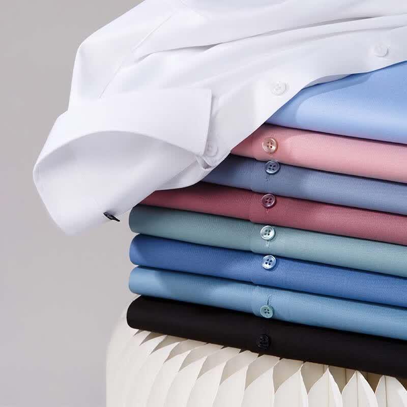 ROMON Men's Antibacterial Modal Blend Business Casual Shirt