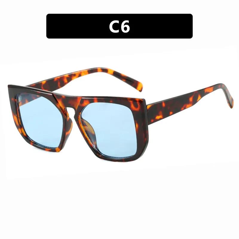 New Fashion Sunglasses Women with Square Large Frame Trendy Outdoor Sun Glasses Men Luxury Brand Design Eyewear Uv400 Eyeglass