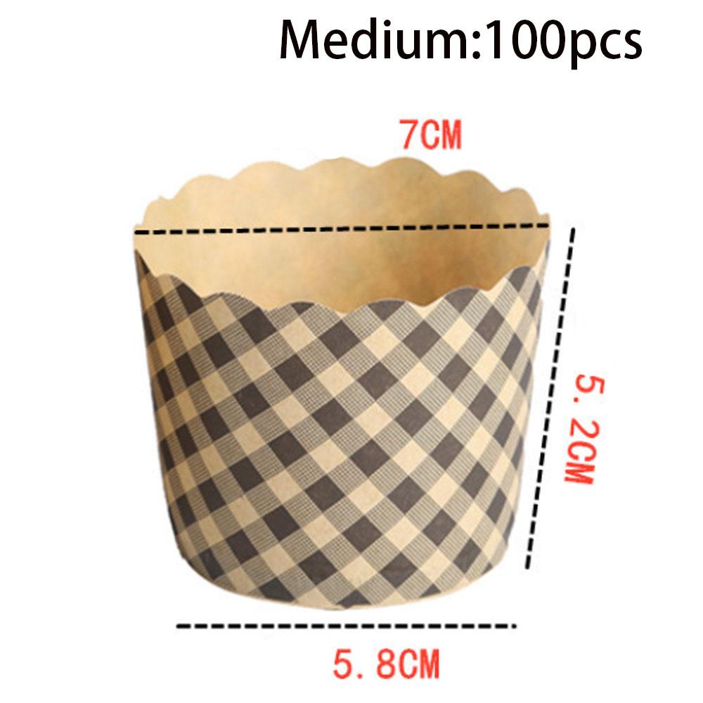 100Pcs Heavy Duty Brown Kraft Muffin Cupcake Paper Liners for Baking Dessert Cups Cake Baking Cups for Home Bakery