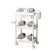 Multi-Functional Beauty Salon Rolling Utility Cart Hairdresser Tool Trolley Tiered Storage Rack Salon Equipment Organizer