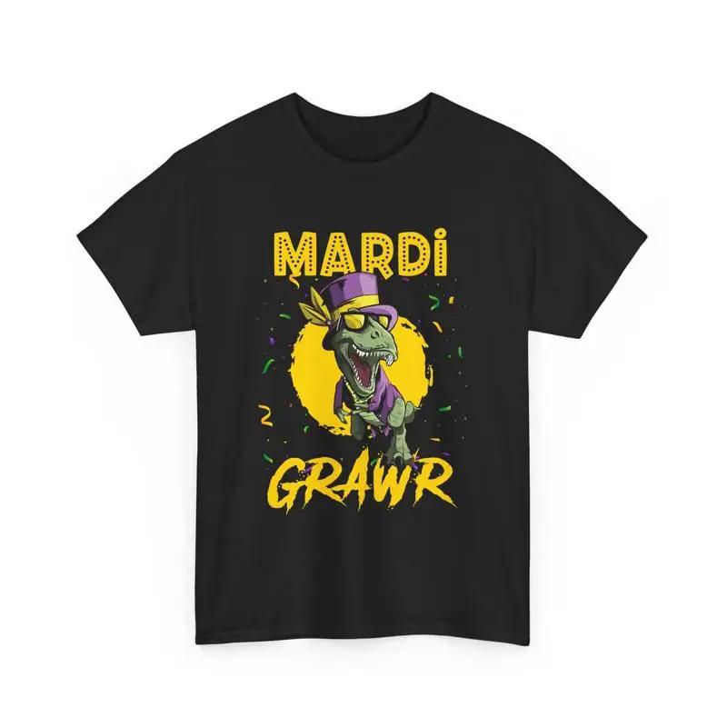 Mardi Grawr funny T Rex Gras Shirt Carnival Mask Party S разноцветный
