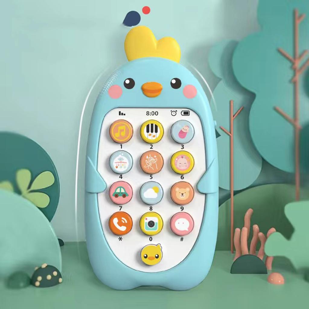 Baby Handy Spielzeug Frühe Bildung Simulation Musik Telefon Spielzeug für 1 bis 3 Jahre alte Kleinkinder Blau