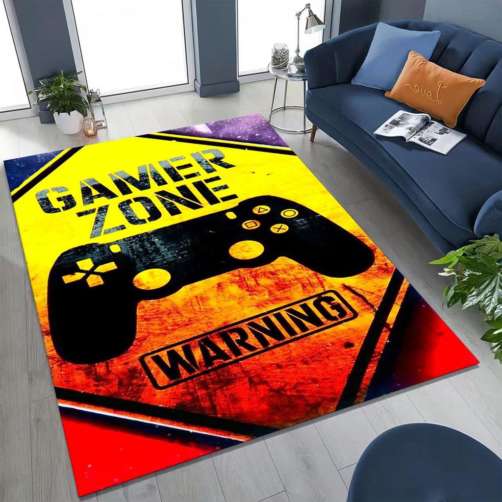 3D Retro Gamer Zone Spielteppich mit Controller-Motiv, ideal für Schlafzimmer, Wohnzimmer, Sofa, Wohnzimmer und als Fußmatte. Rutschfeste Bodenmatte für Kinder.