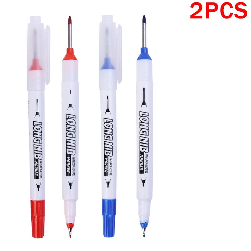 1-3PCS 20mm Deep Hole Long Nib Head Markers Bathroom Woodworking Decoration Permanent Marker Pencil Tools Metal Perforating Pen