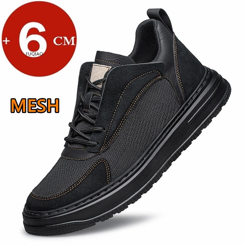Fashion Big Size Men Elevator Shoes Breathable Casual Hidden Heels 6cm Height Increasing Sports Heighten Increase Sneaker Tenis for Man