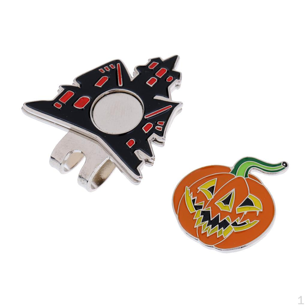 

Pumpkin Magnetic Hat Clip Golf Ball Marker Fit for Cap Visor