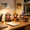 Minimalist Office Desk Decor 3Pcs Highland Cow Figurine, Resin Yak Statues for Thanksgiving Christmas, Creative Decorations Farmhouse Tabletop
