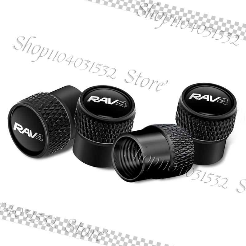 

4Pcs/Set Car Wheel Tire Valve Caps Rim Stem Dust-proof Covers Accessories For Toyota RAV4 Emblem Decoration