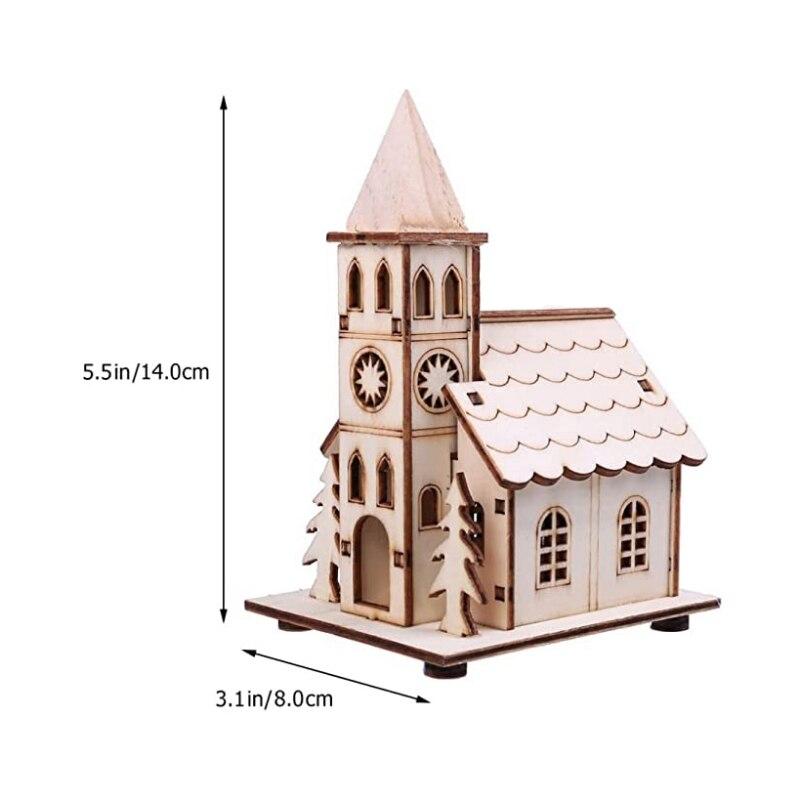 Weihnachtslichthaus Holzfiguren Weihnachtsdorf Dekoration für Zuhause Weihnachtsgeschenke Neujahr