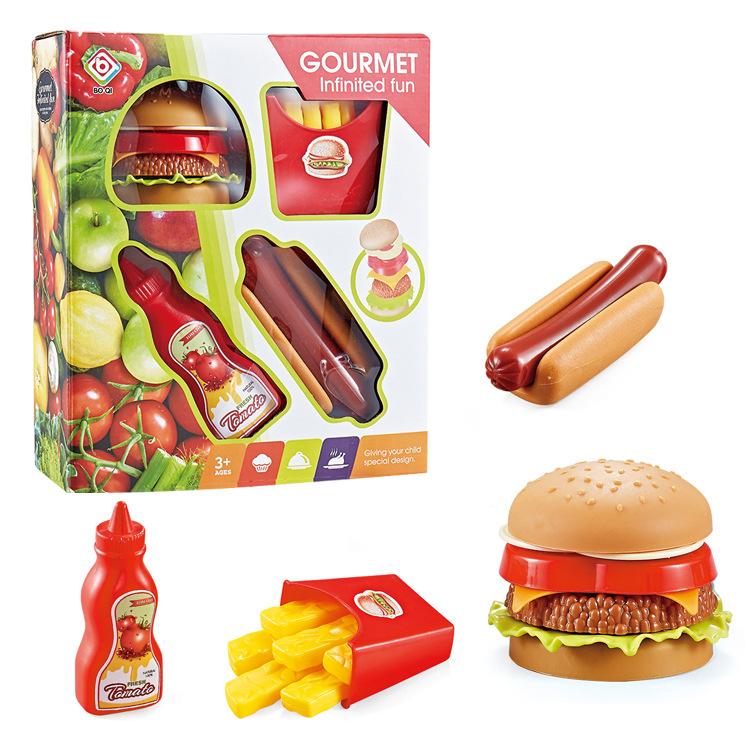

Детский Пазл Игровой Домик Игрушки Кухня Посуда для Гурманов Имитация Гамбургера Хот-дога Картофеля Фри Костюм Игрушки Сделай Сам коричневый