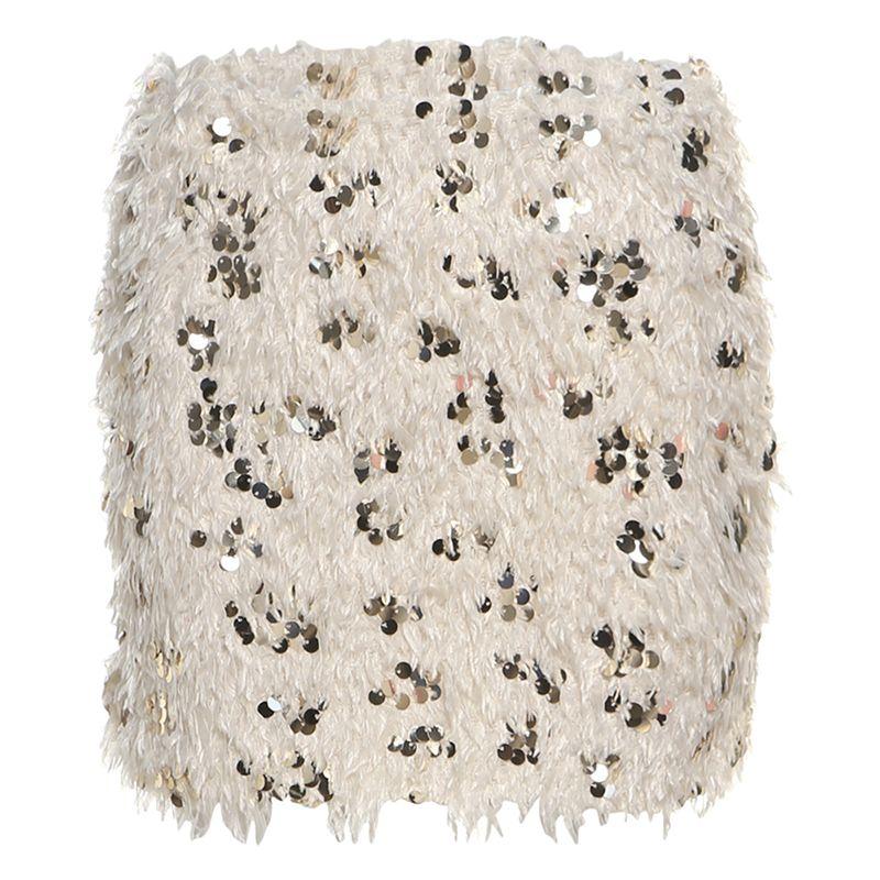 

# Sisjuly# Fairy Fairy Style Mesh Pleat Sling Top All-Match Plush Sequined Skirt Set Women