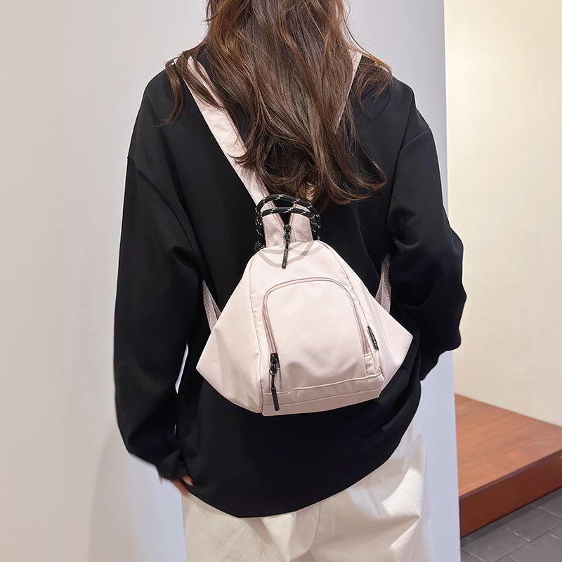 Casual Solid Color New Light and Fashionable 2025 New Multi-purpose Simple Large-capacity Shoulder Crossbody Women's Backpack Bag