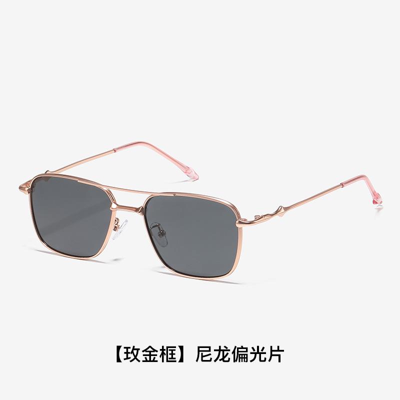 

Korean-style trendy nylon polarized sunglasses that make the face look smaller, men s and women s high-end outdoor sun protection eyewear 73095-【Rose Gold】Nylo