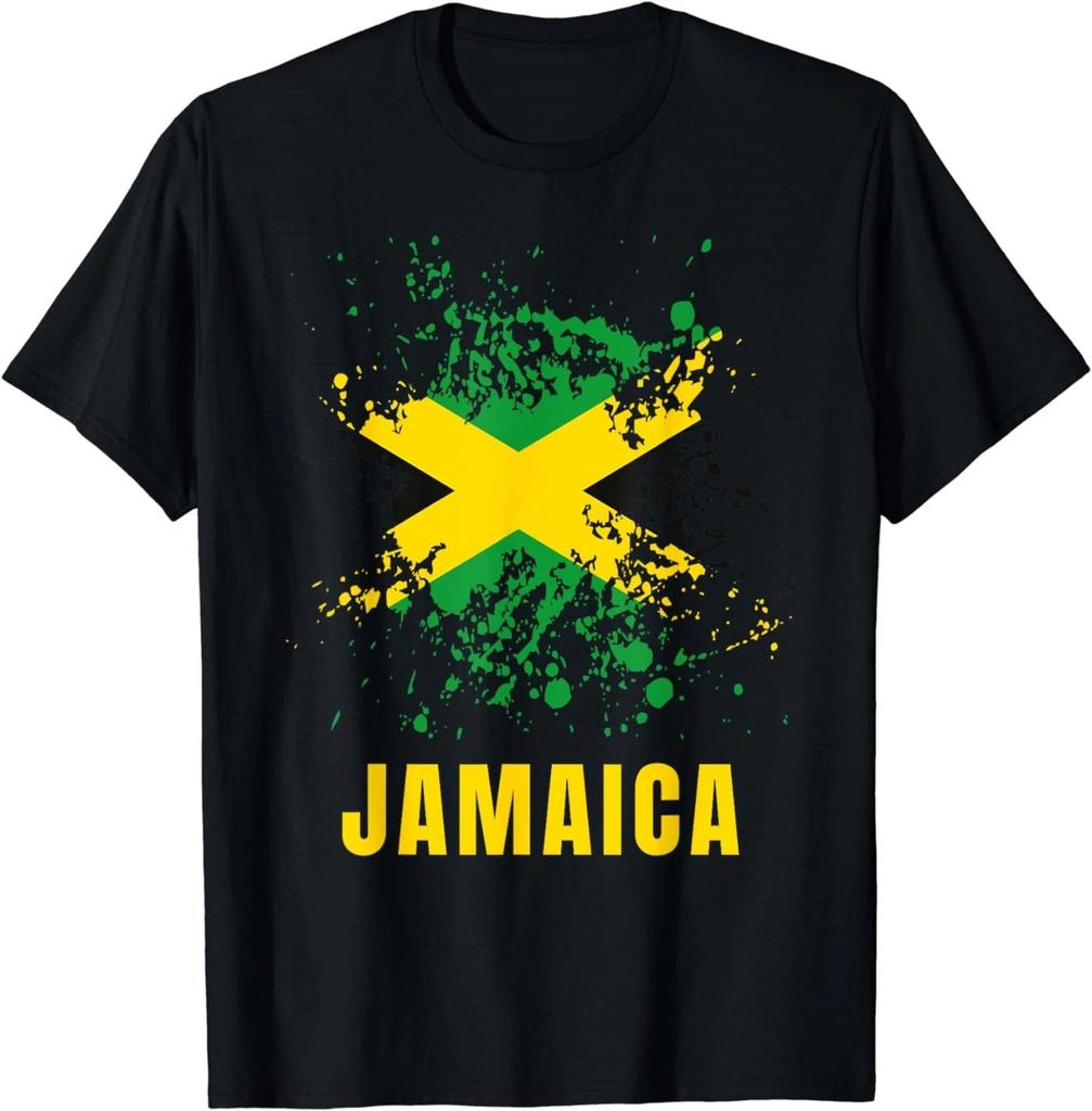 Jamaica Retro Vintage Watercolors Sport Jamaican Flag Gift Unisex T-Shirt