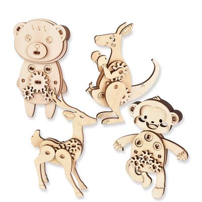 Woody Three Dimensional Puzzle Animal B Set Korea 3d Puzzle
