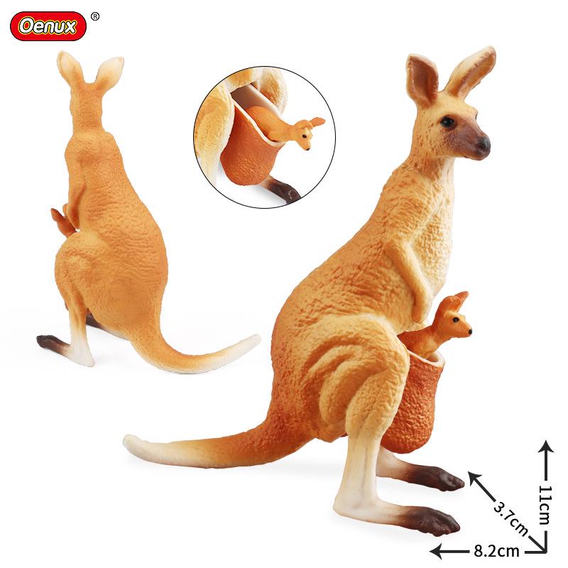 Kangaroo Model Wildlife Set - Children's Zoo Decoration Toy