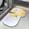 Fresh and Simple Special-shaped Flowers Diatom Mud Bathroom Toilet Toilet Door Water Absorption Dirt-resistant and Easy To Take Care of Floor Mat