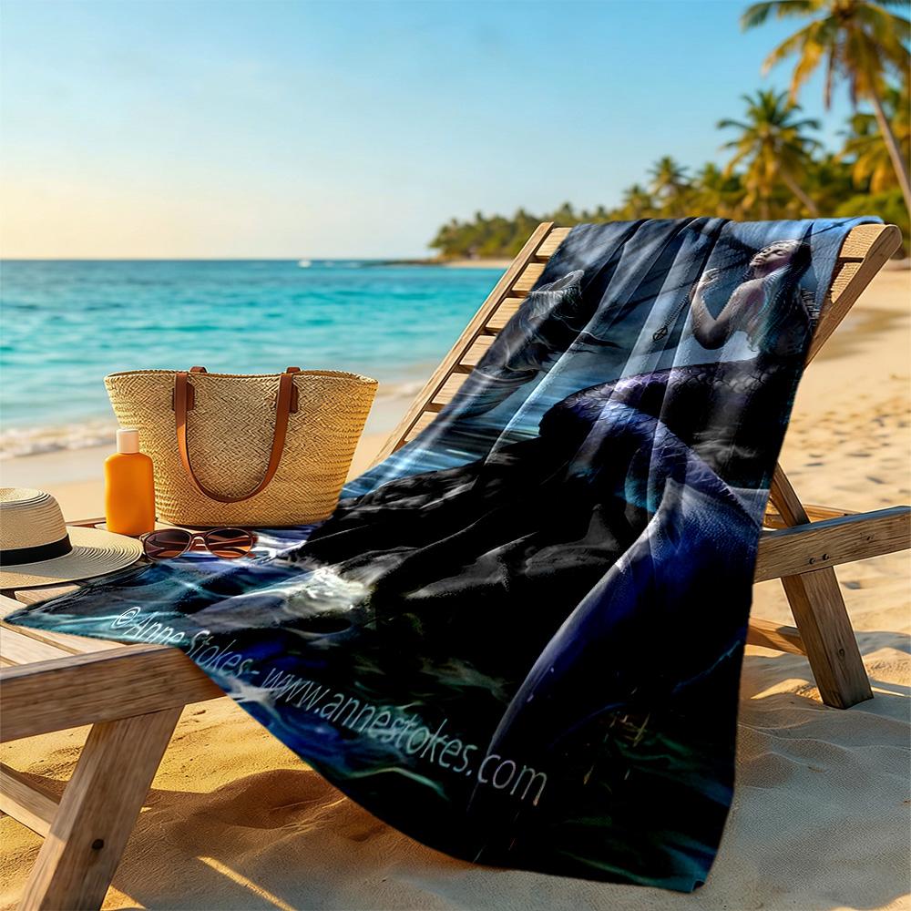 Gothic Style Beach Towel High Absorbency & Quick-Dry Comfortable Lightweight Suitable for Swimming, Gym, Camping, Yoga Vacation