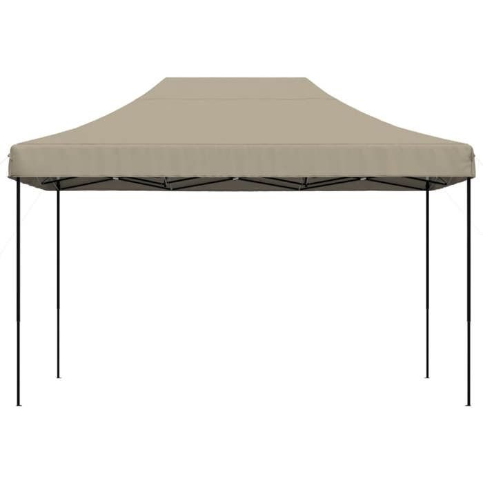 VidaXL Tente de réception pliable escamotable taupe 410x279x315 cm, tente, tente à auvent, auvent de gazebo, tente gazebo, 4005010
