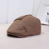 New retro solid color button forward hat children spring and autumn travel Hong Kong style beret street shooting trend