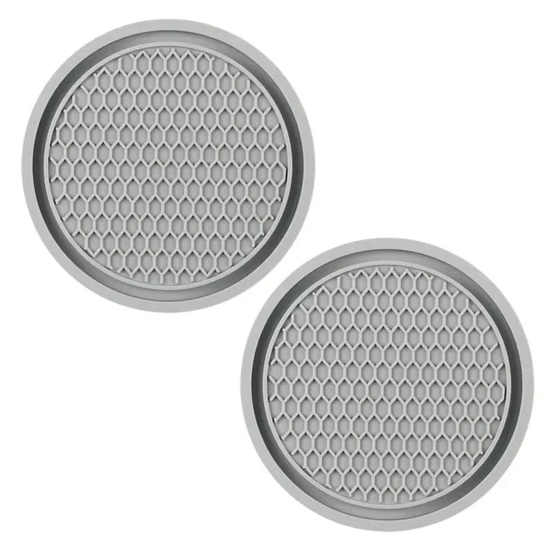 2pcs Cute Bling Car Cup Holder Coaster Mat with Rhinestone for Women Girl Universal Anti Slip Automotive Interior Amagi