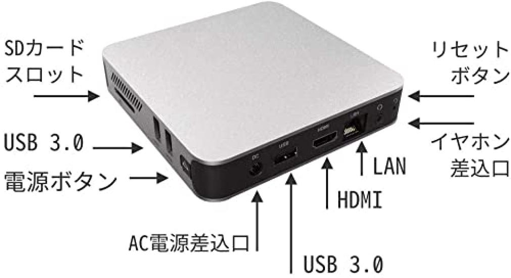 GMJ Desktop Mini PC with WPS Office and Windows 10 Celeron N3350 4GB 64GB USB and Quiet Operation Ultra-Lightweight, Space-Saving Pro, Processor,