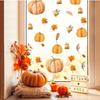 Halloween 3d Pumpkin Window Sticker Home Decoration Self Adhesive Autumn Leaves Wall Art Decal