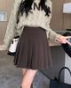 High-Waisted Woolen Pleated Grey Skirt - Autumn/Winter School Style JK Uniform Skirt